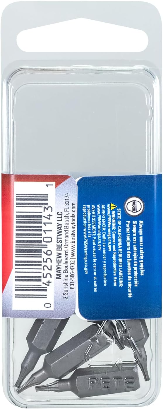 Mayhew Tools 18795-5 Torx Insert Bit, T5 x 1" (Pack of 5) - Image 3