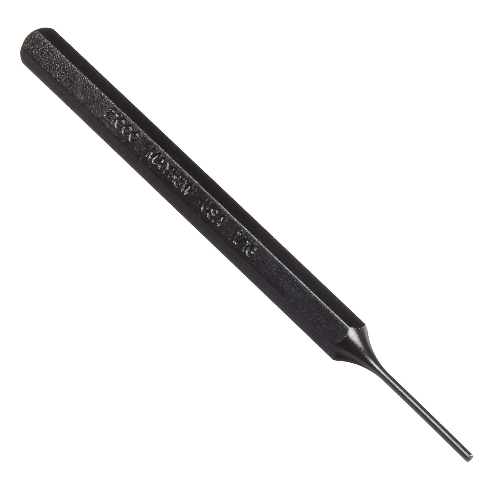 Mayhew Tools 21000 SAE Pin Punch, 1/16 x 0.75" Pin, 4" OAL x 1/4" Body, Black Oxide Finish
