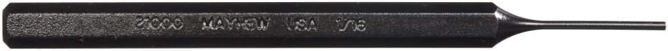 Mayhew Tools 21000 SAE Pin Punch, 1/16 x 0.75" Pin, 4" OAL x 1/4" Body, Black Oxide Finish - Image 2