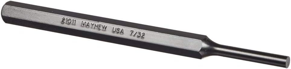 Mayhew Tools 21011 SAE Pin Punch, 7/32 x 1.25" Pin, 5-1/2" OAL x 3/8" Body, Black Oxide Finish - Image 2