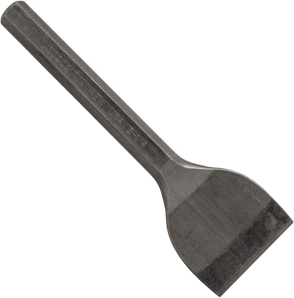Mayhew Tools 30202 Mason Chisel, Shot Blast Finish, 2-1/4" by 7-1/2" No Handguard - Image 2