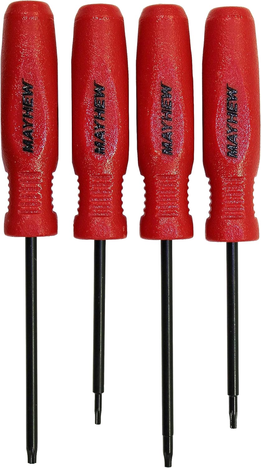 Mayhew Tools 31030 Micro Screwdriver, Red Torx 4-Piece Set - Image 2
