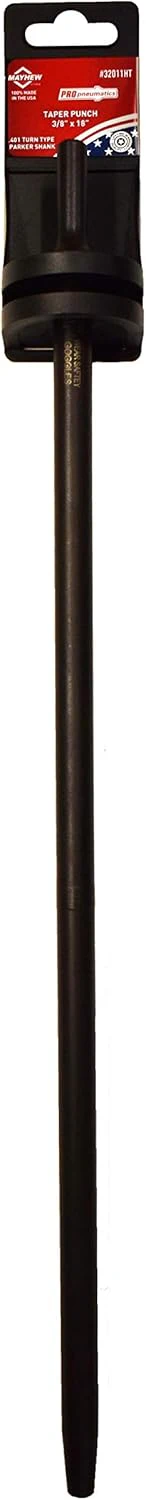 Mayhew Tools 32011HT Pneumatic Taper Punch, 3/8" x 18" Hang Tag, Black Oxide Finish - Image 2