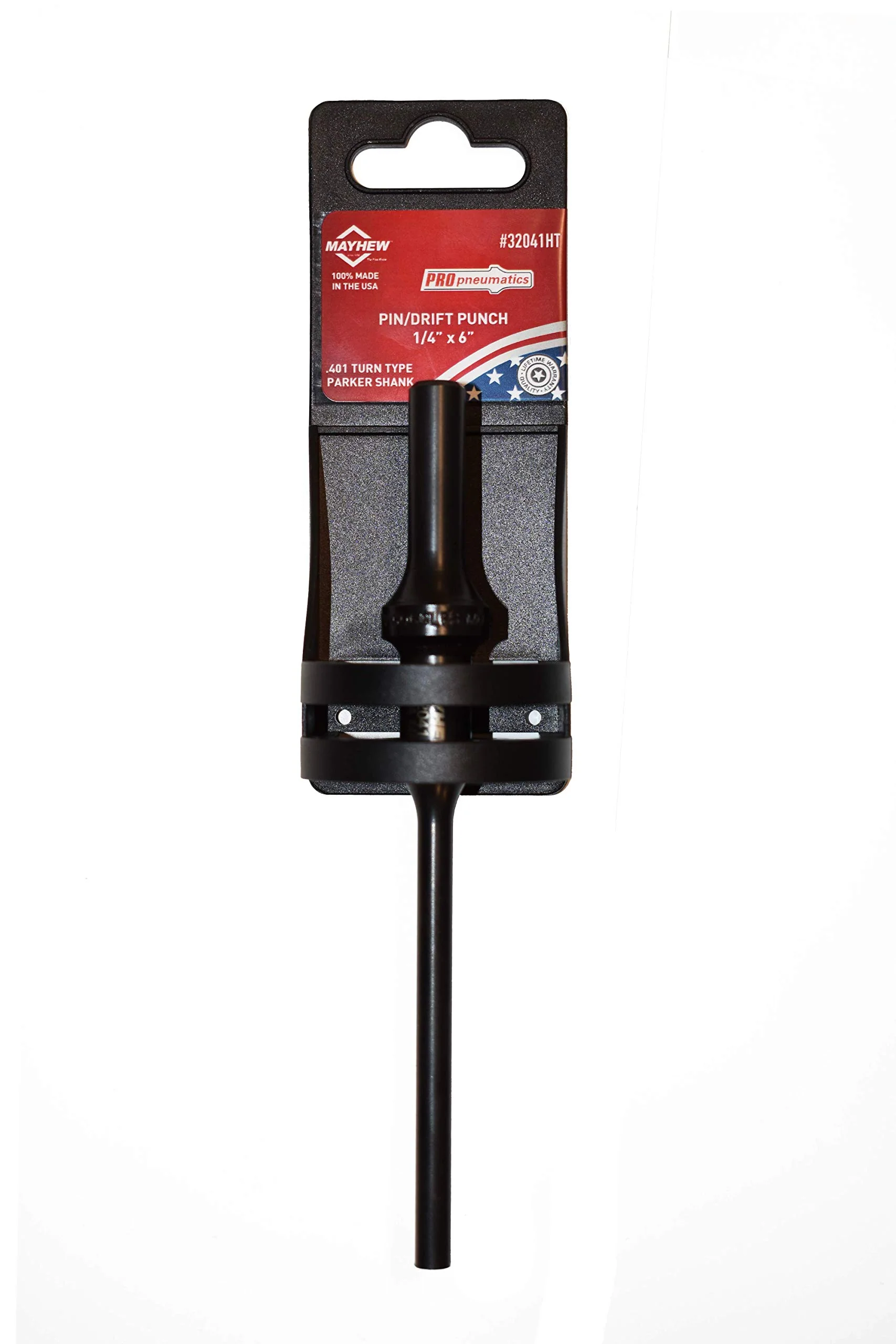 Mayhew Tools 32041HT Pneumatic Drift Punch, 1/4" x 6", Hang Tag
