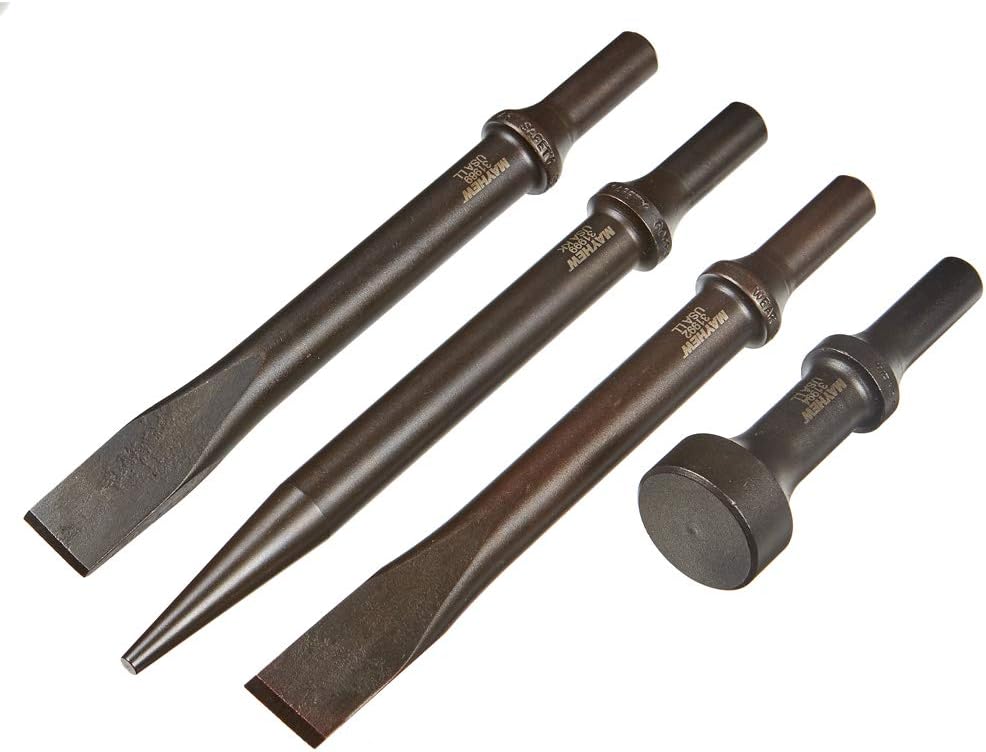 Mayhew Tools 37326 Pneumatic .498 Shank Heavy-Duty Set, 4-Piece, Black Oxide Finish - Image 3