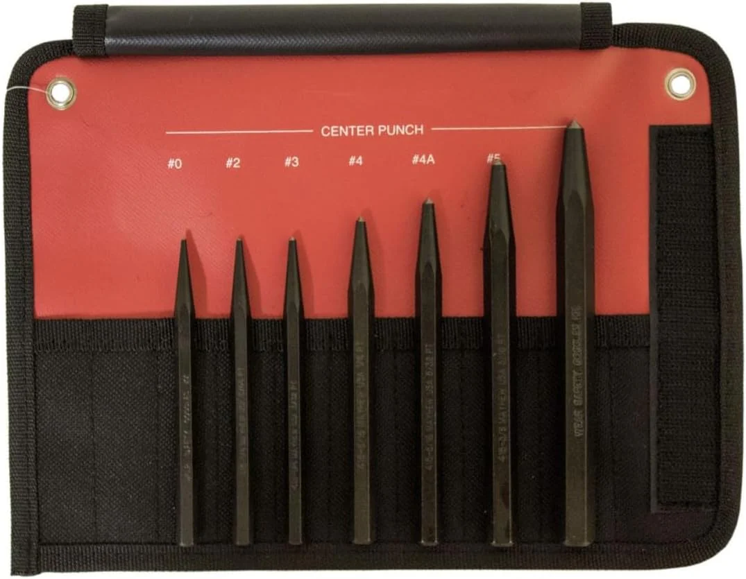 Mayhew Tools 60007 Center Punch, 7-Piece Set, Black Oxide Finish - Image 2