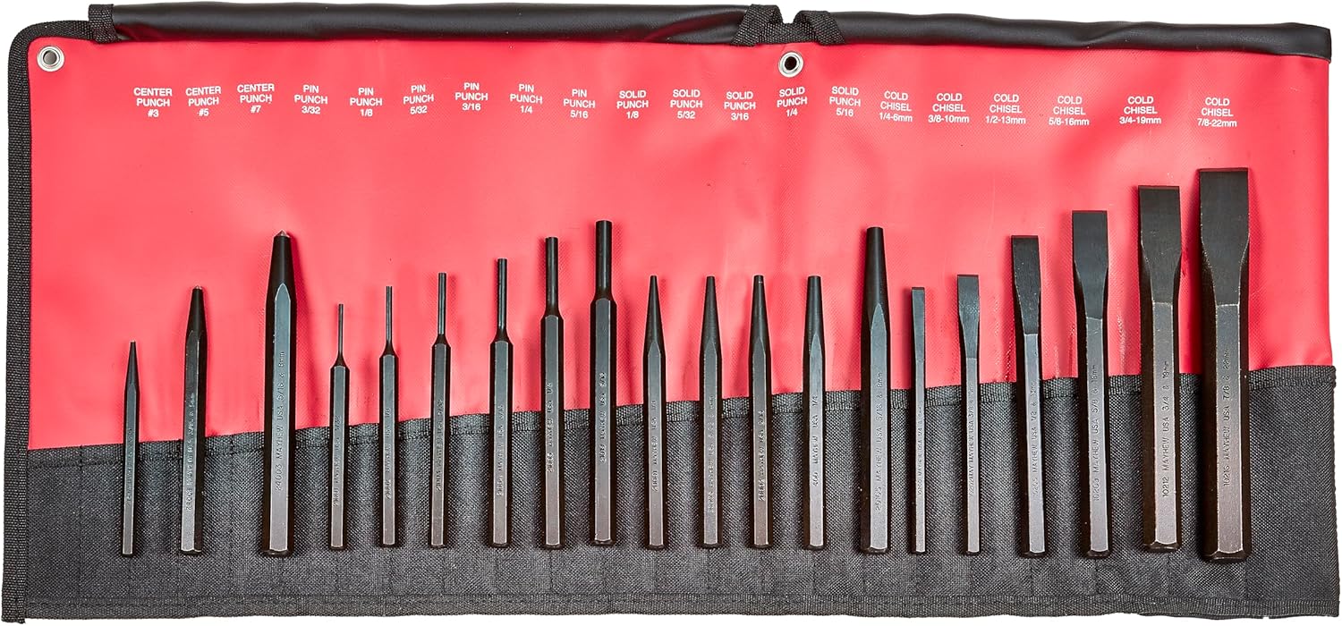 ‎Mayhew Tools | ‎61020 | Mayhew Tools 61020 Pro Punch and Chisel Set, 20-Piece , Black - Image 3