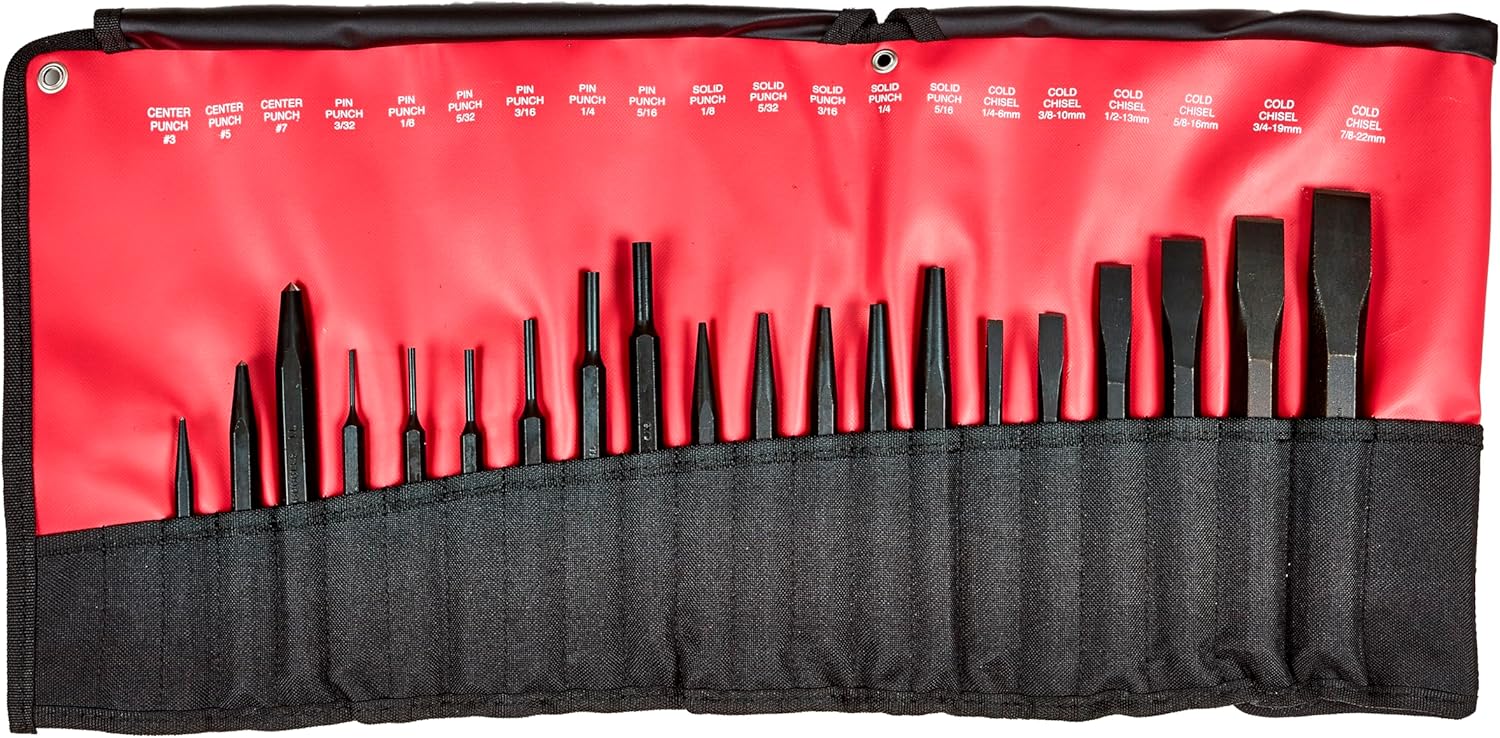 ‎Mayhew Tools | ‎61020 | Mayhew Tools 61020 Pro Punch and Chisel Set, 20-Piece , Black - Image 4