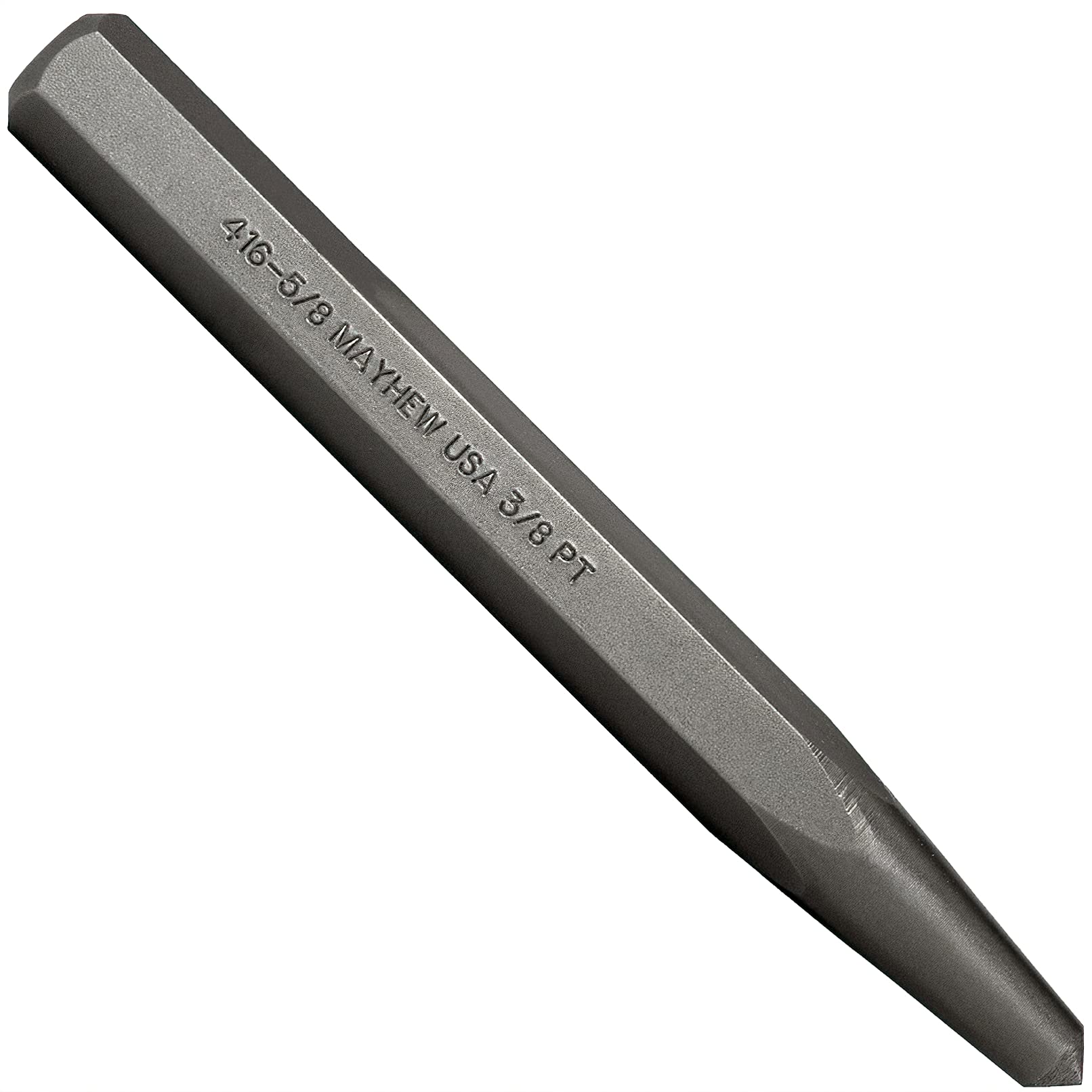 Mayhew Tools 74004 Center Punch, 5/8" x 3/8" Point, Shot Blast Finish