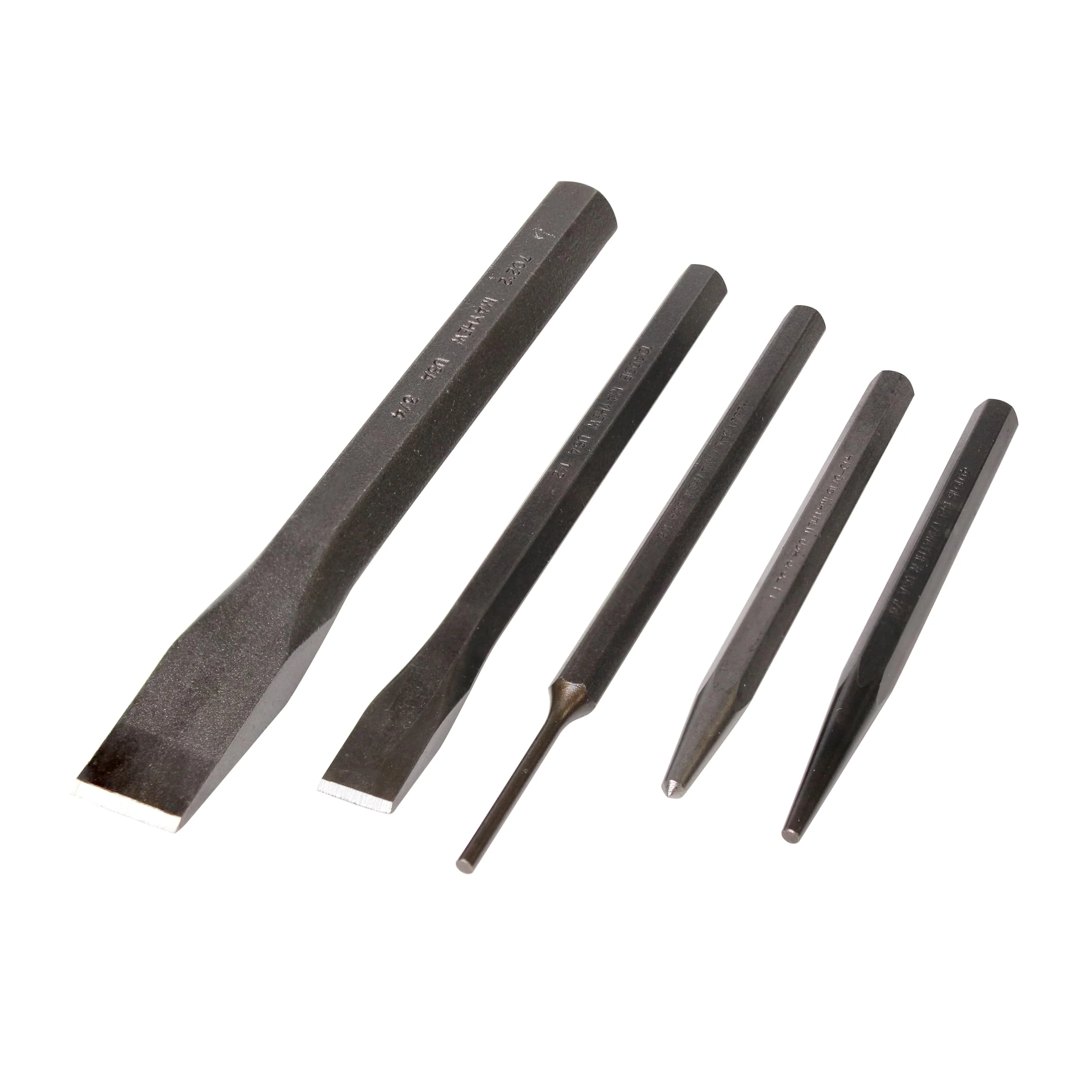 Mayhew Tools 90402 Punch and Chisel Set, Blast Finish, 5-Piece