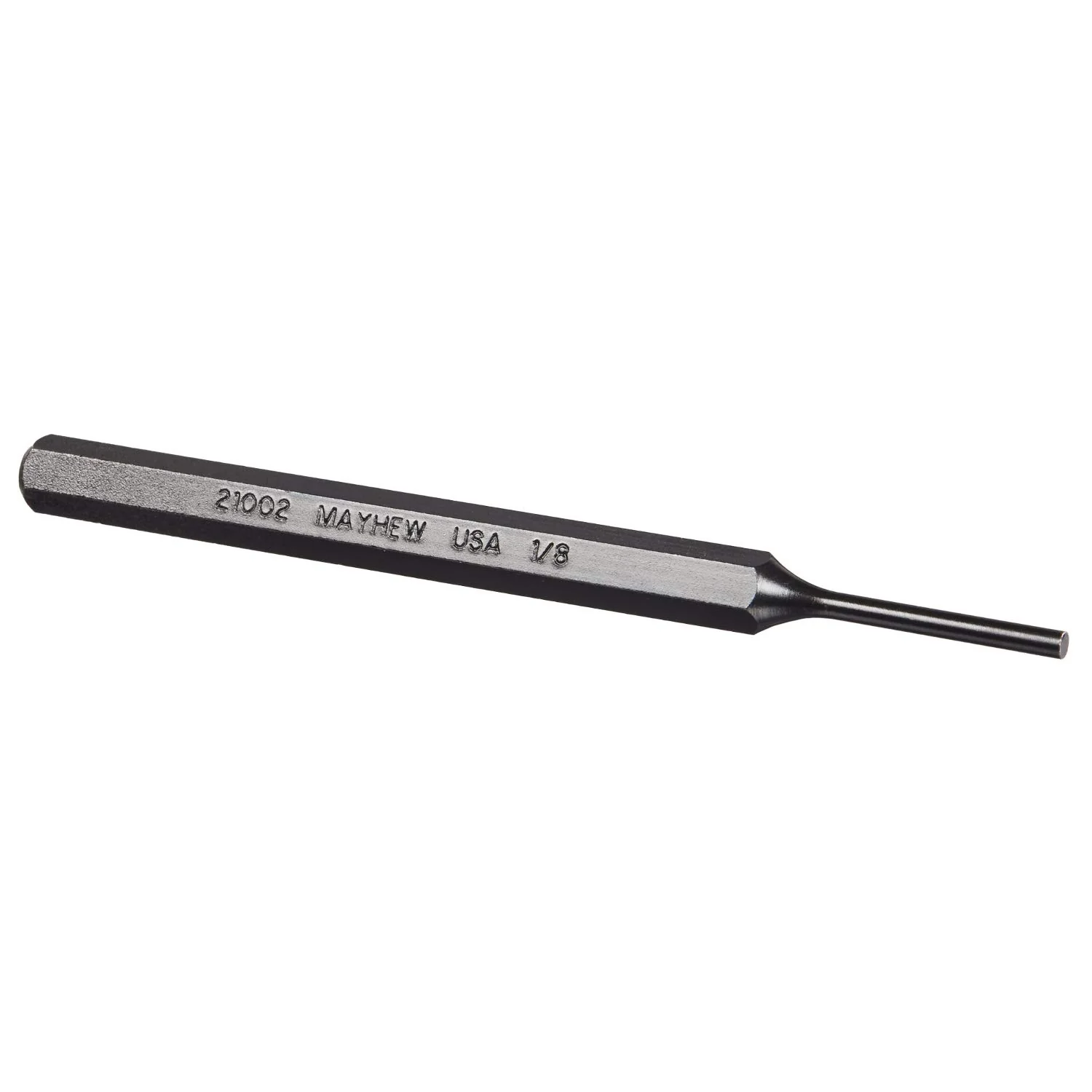 Mayhew Tools Mayhew Pro 21002 1/8-Inch Black Oxide Pin Punch, 1/8 x 1" Pin 4-3/4" OAL x 5/16" Body