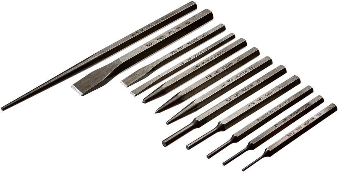 Mayhew Tools 61040 Mayhew Select Punch and Blast Finished Chisel Set, 12-Piece - Image 2