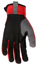 MCR Safety HyperFit Red Mechanics Work Gloves Synthetic Leather Palm Reflective Logo on Back Super Stretch Knuckle Fabric - Image 2