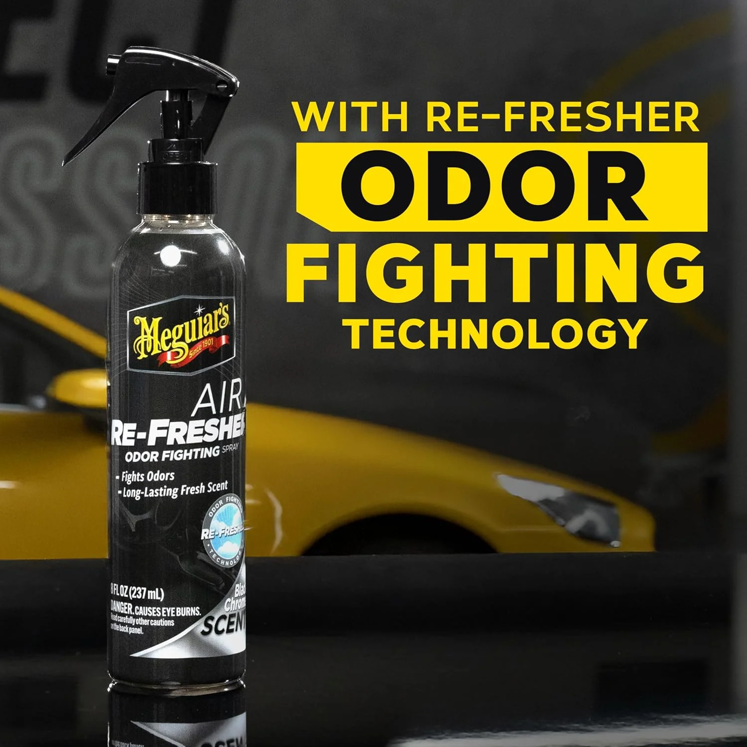 Meguiar’s G250708 Air Re-Fresher Odor Fighting Spray, Black Chrome Scent, Refresh & Instantly Fight Odors - Image 5