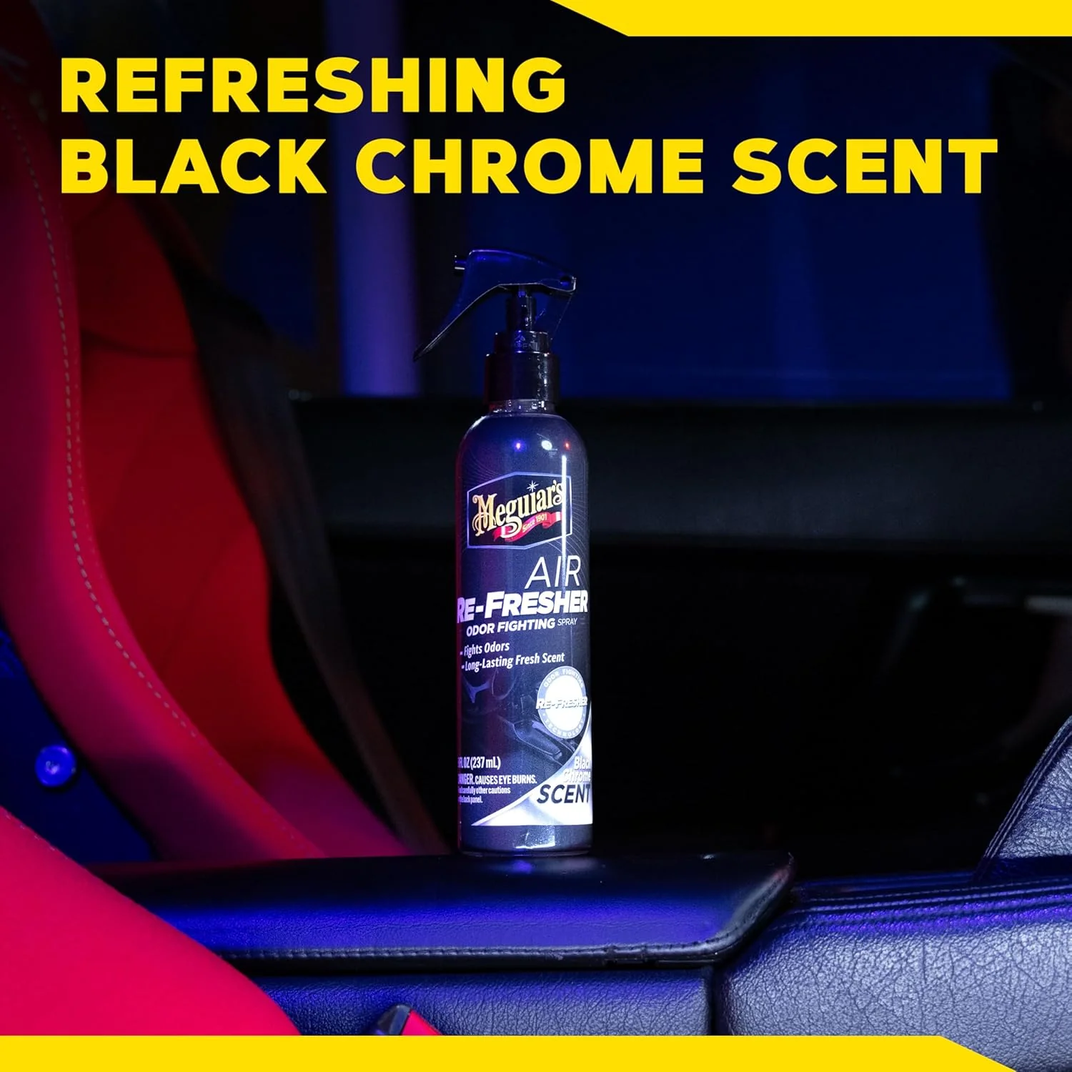Meguiar’s G250708 Air Re-Fresher Odor Fighting Spray, Black Chrome Scent, Refresh & Instantly Fight Odors - Image 8