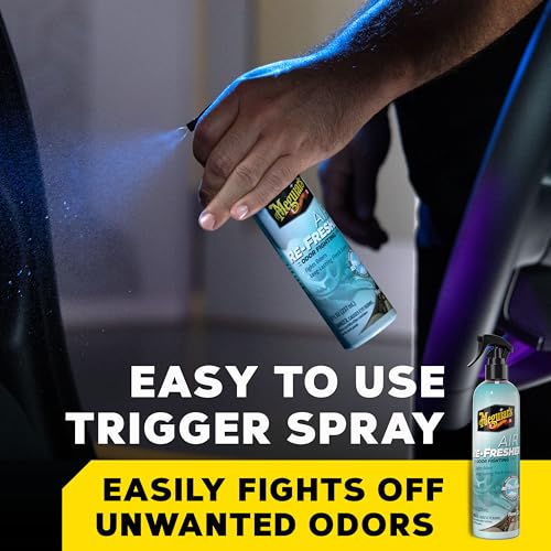 Meguiar’s Air Re-Fresher Odor Fighting Spray - New Car Scent - Convenient Car Air Freshener that Instantly Fights Odors and Leaves Behind a Long-Lasting New Car Scent, 8 Oz Trigger Spray - Image 2