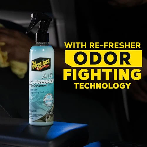 Meguiar’s Air Re-Fresher Odor Fighting Spray - New Car Scent - Convenient Car Air Freshener that Instantly Fights Odors and Leaves Behind a Long-Lasting New Car Scent, 8 Oz Trigger Spray - Image 5