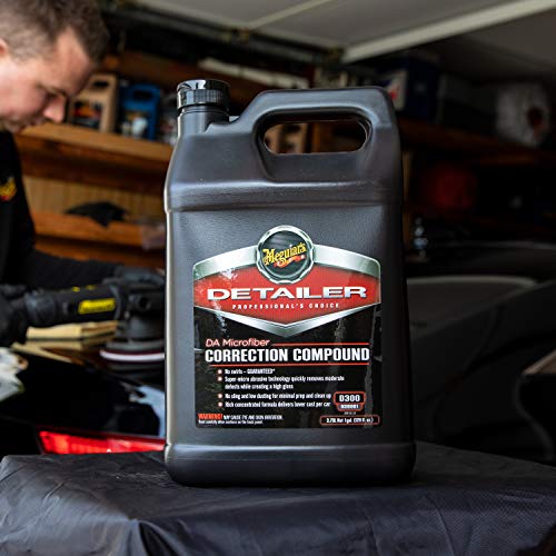 Meguiar’s DA Microfiber Correction Compound D30001 - Pro Car Scratch Remover, for use with a DA Polisher and Microfiber Cutting Disc, Remove Swirls, Water Spots, Oxidation, and More, 1 Gal, 128 Oz - Image 4