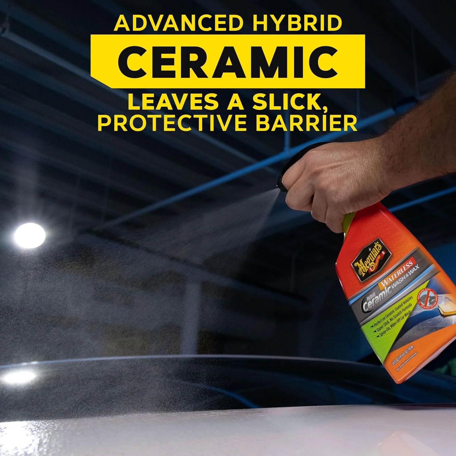 Meguiar’s G251024 Hybrid Ceramic Waterless Wash & Wax - Waterless Car Wash Spray with Ceramic Chemistry for a Slick, Protective Barrier - No-Scratch Formula for Glossy Paint and Ceramic Coatings, 24 Oz - Image 5