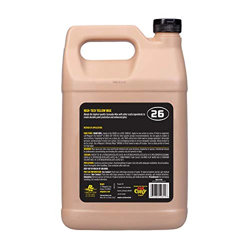 Meguiar’s Professional Hi-Tech Yellow Wax M2601 - Pro Yellow Carnauba Wax with a Deep Gloss & Shine and a Long-Lasting Protection, Easy to Use Liquid Wax with Professional Results, 1 Gal, 128 Oz - Image 3