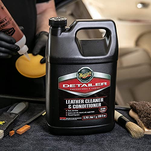 Meguiar’s Professional Leather Cleaner & Conditioner D18001 - 1 Gallon Leather Cleaner & Conditioner Specifically Formulated for Automotive Leather Care, Delivers Professional Results, 128 Oz - Image 4