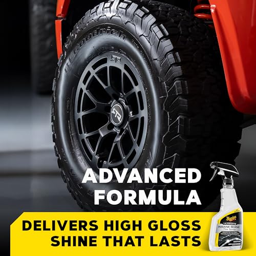 Meguiar’s Ultimate Insane Shine Tire Spray - Premium Tire Dressing that Delivers a Lasting High Gloss Wet Look and is Easy to Use; Advanced Tire Shine that Bonds for a Long-Lasting Finish, 24 Oz Spray - Image 2
