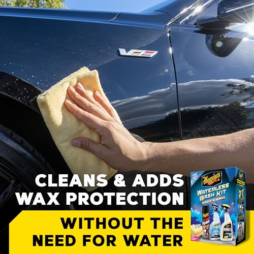 Meguiar’s Waterless Wash Kit - This Premium Car Detailing Kit Gently Removes Dirt and Grime, Adds Shine and Protects Several Surfaces on Your Car Without Water – Get Amazing Results Detailing Anywhere - Image 2