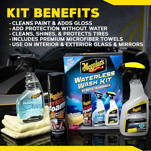 Meguiar’s Waterless Wash Kit - This Premium Car Detailing Kit Gently Removes Dirt and Grime, Adds Shine and Protects Several Surfaces on Your Car Without Water – Get Amazing Results Detailing Anywhere - Image 8