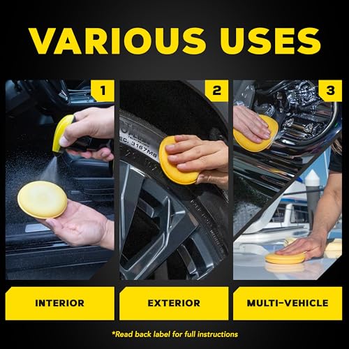 Meguiar's 4" Foam Applicator Pads, 4 Count - Ultra-Soft Hand Applicators with a Tight-Cell Foam Construction for a Smooth Application of Waxes, Polishes, Tire Dressing, Protectants and More, 4 Pack - Image 6