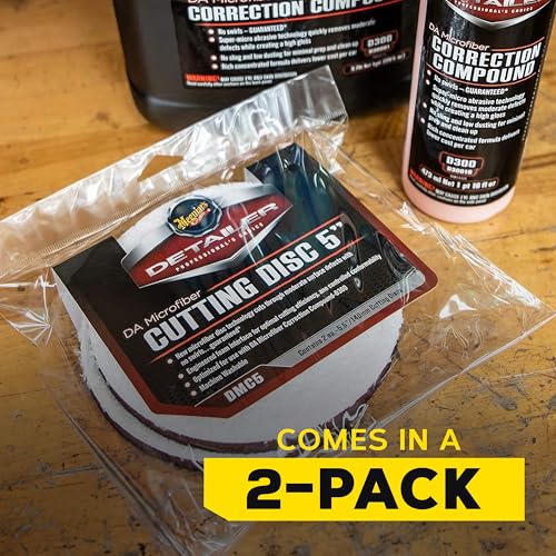 Meguiar's DA 5’’ Microfiber Cutting Disc, Microfiber Pads Compatible with a DA Polisher for Car Detailing, That Removes Moderate Scratches, Swirls, and Paint Defects, 2 Pack - Image 5