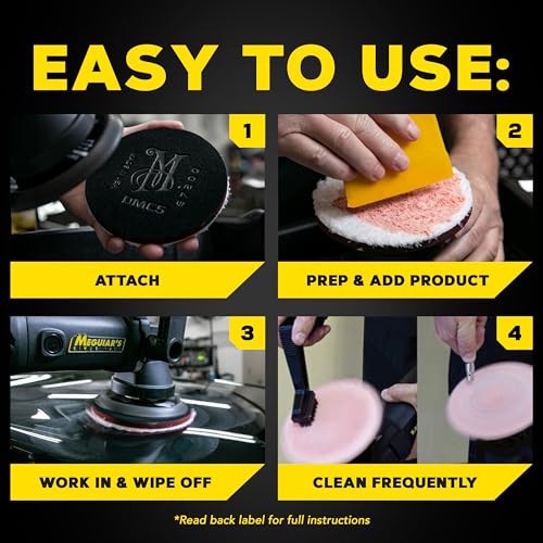 Meguiar's DA 5’’ Microfiber Cutting Disc, Microfiber Pads Compatible with a DA Polisher for Car Detailing, That Removes Moderate Scratches, Swirls, and Paint Defects, 2 Pack - Image 6