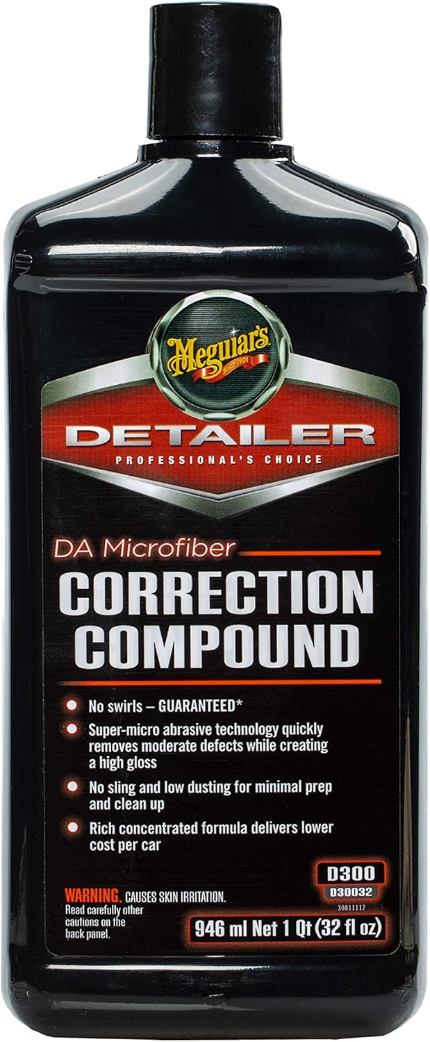 Meguiar's DA Microfiber Correction Compound D30032 - Pro Car Scratch Remover, for Use with a DA Polisher and Microfiber Cutting Disc, Remove Swirls, Scratches, Water Spots, and Oxidation, 32 Oz - Image 2