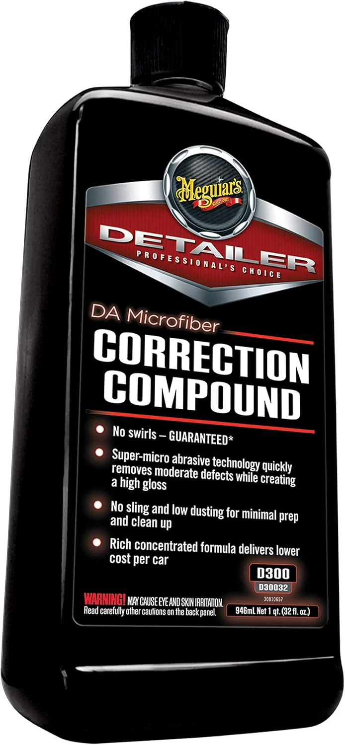 Meguiar's DA Microfiber Correction Compound D30032 - Pro Car Scratch Remover, for Use with a DA Polisher and Microfiber Cutting Disc, Remove Swirls, Scratches, Water Spots, and Oxidation, 32 Oz - Image 3