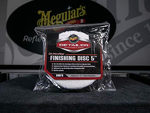 Meguiar's DA Microfiber Finishing Disc DMF5-5" Microfiber Finishing Disc for Waxing with a Variable Dual Action Polisher, Use with DA Microfiber Finishing Wax to Remove Defects and Add Wax, 2 Pack - Image 3