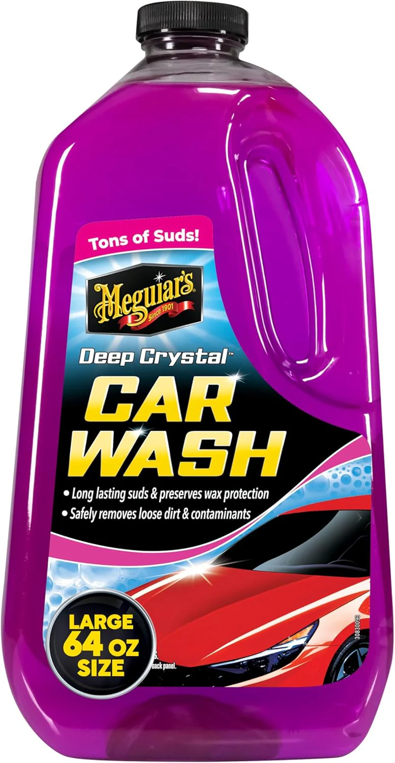 Meguiar's Deep Crystal Car Wash - Car Wash Shampoo that Cleans Paint, Enhances Gloss, and Preserves Wax Protection, pH Balanced Car Wash Soap with Excellent Foaming Action, 64 Oz - Image 2
