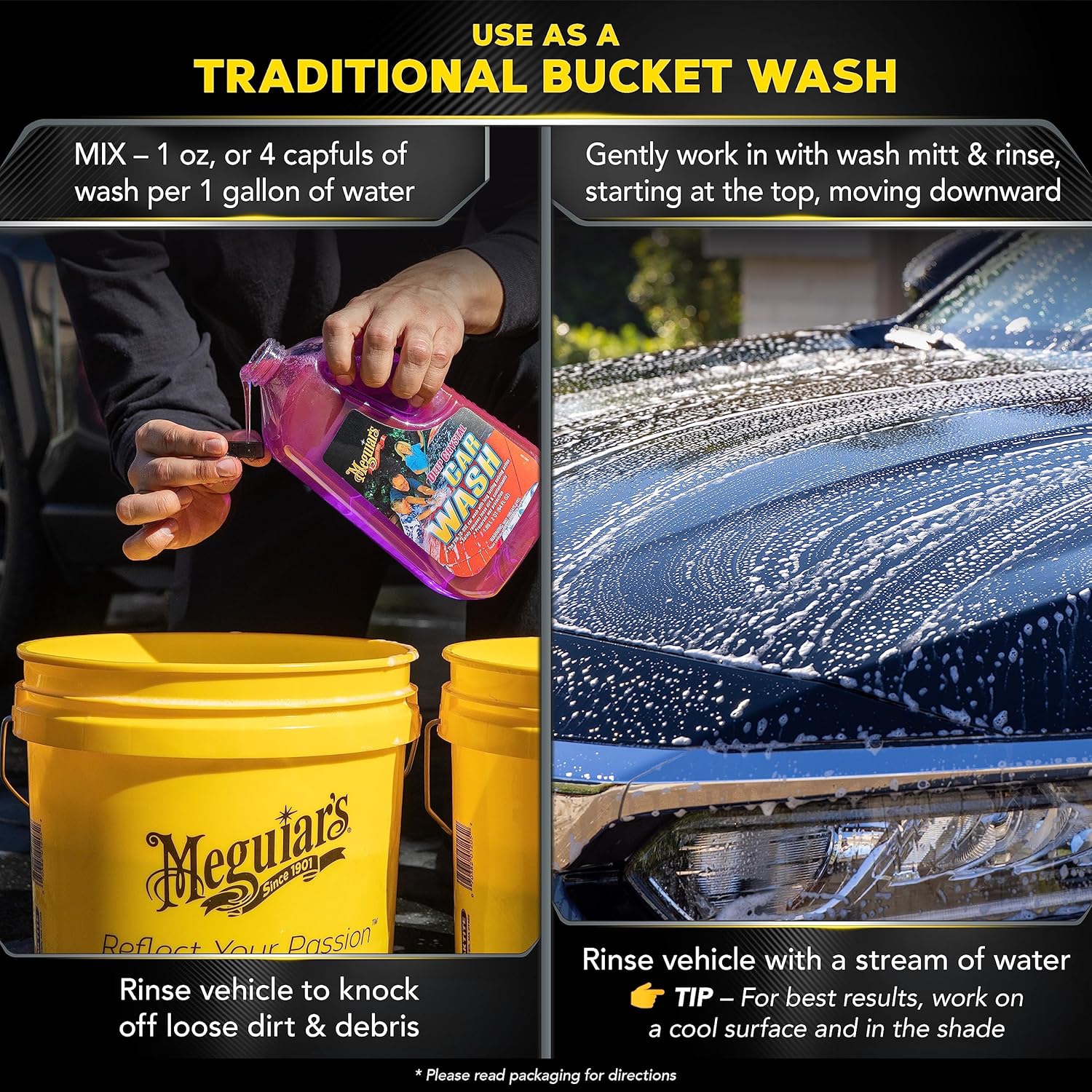 Meguiar's Deep Crystal Car Wash - Car Wash Shampoo that Cleans Paint, Enhances Gloss, and Preserves Wax Protection, pH Balanced Car Wash Soap with Excellent Foaming Action, 64 Oz - Image 5