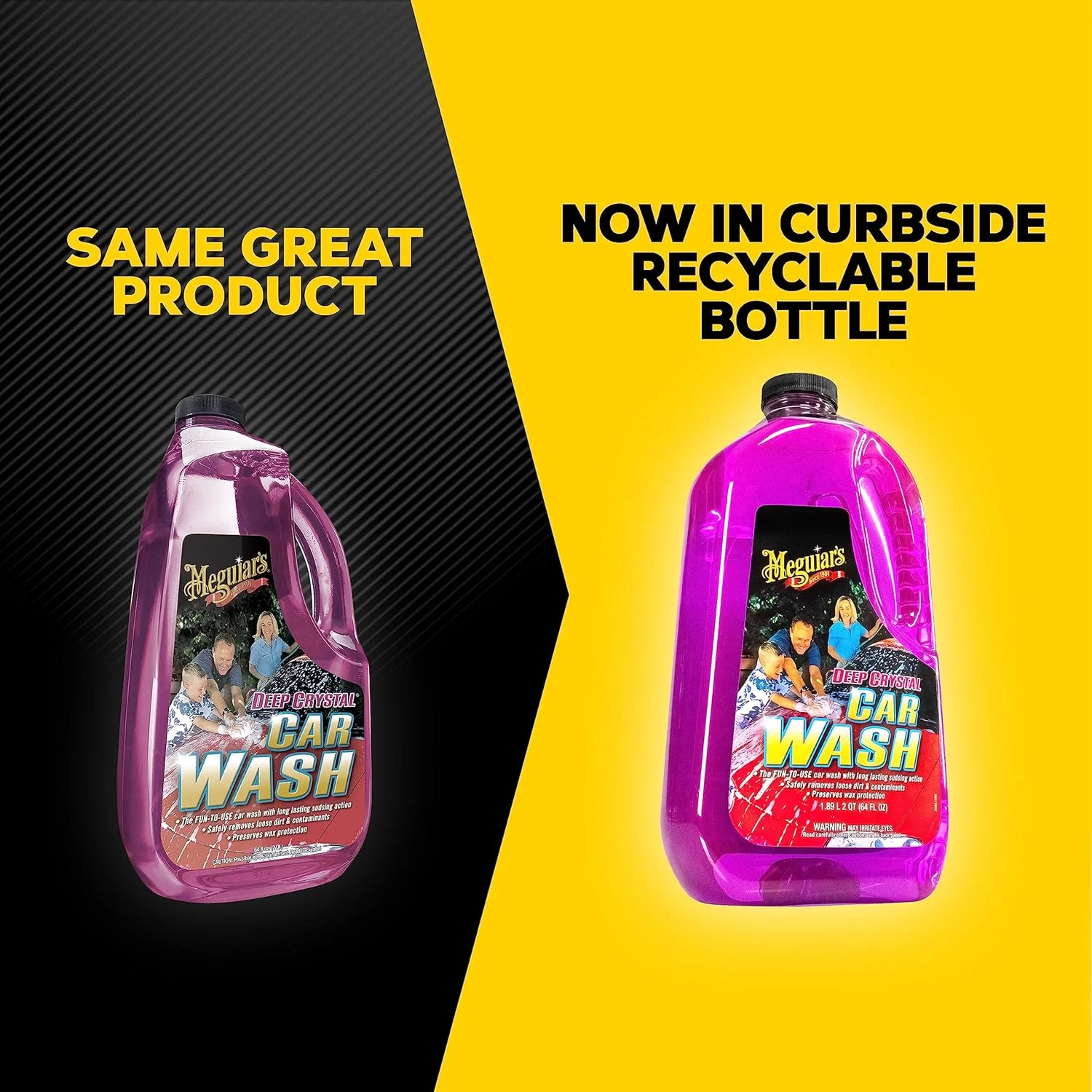 Meguiar's Deep Crystal Car Wash - Car Wash Shampoo that Cleans Paint, Enhances Gloss, and Preserves Wax Protection, pH Balanced Car Wash Soap with Excellent Foaming Action, 64 Oz - Image 9