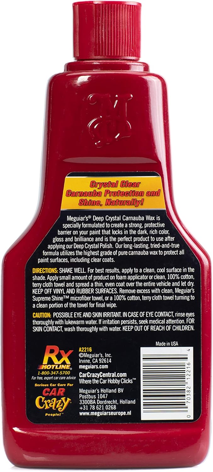 Meguiar's Deep Crystal Carnauba Wax, High-Grade Carnauba Liquid Car Wax for Long-Lasting Protection, Block Out the Elements, 16 Oz Bottle - Image 4