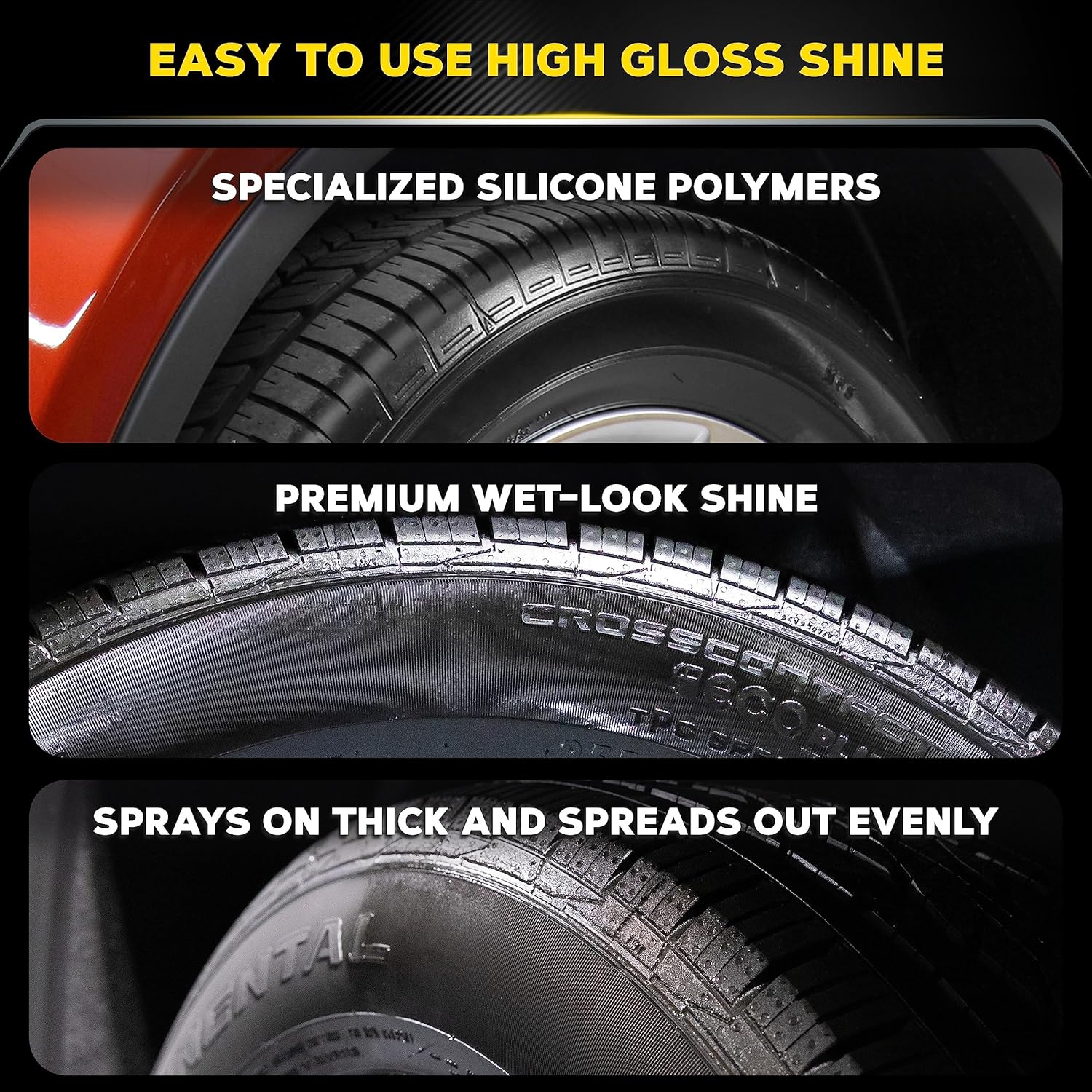 Meguiar's G1224 Hot Shine Tire Spray - 24 Oz Spray Bottle - Image 4