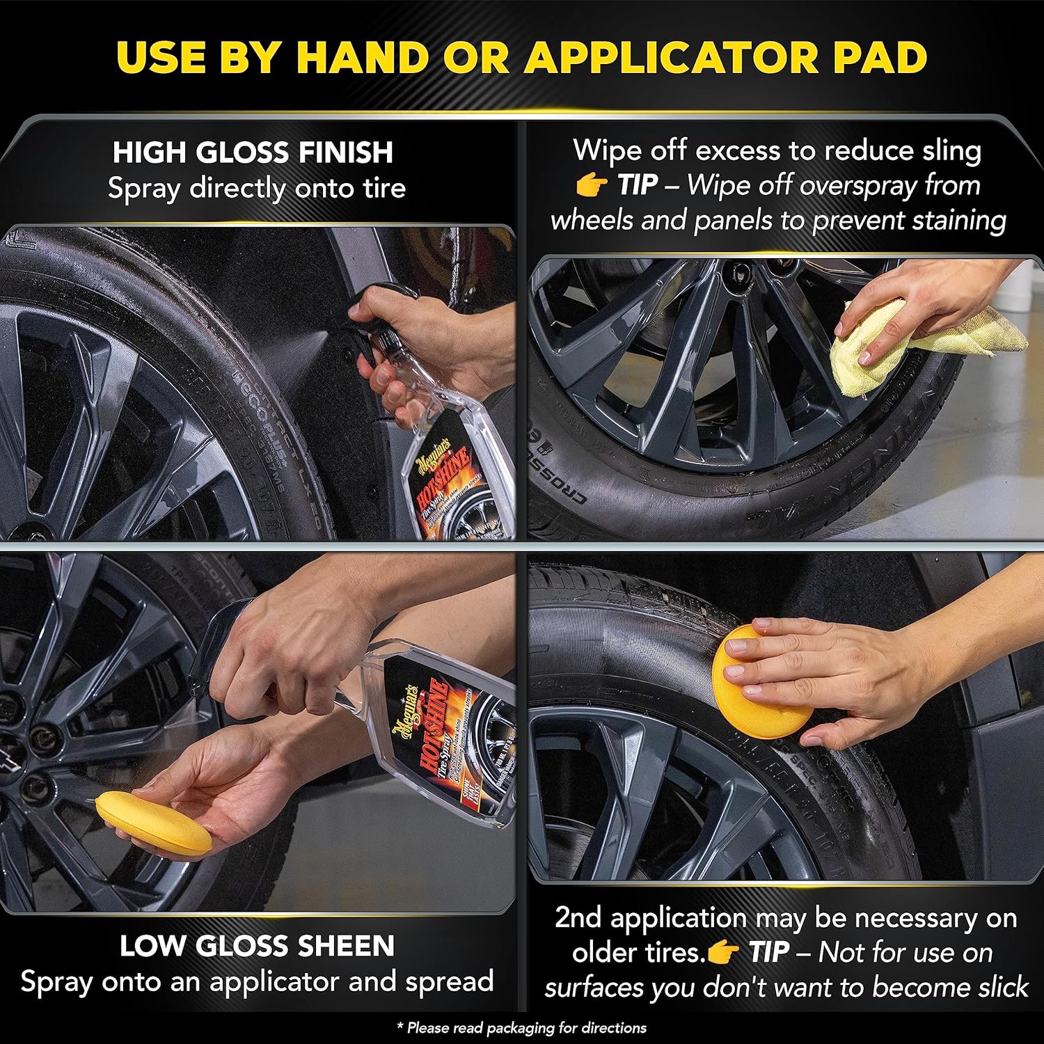 Meguiar's G1224 Hot Shine Tire Spray - 24 Oz Spray Bottle - Image 5