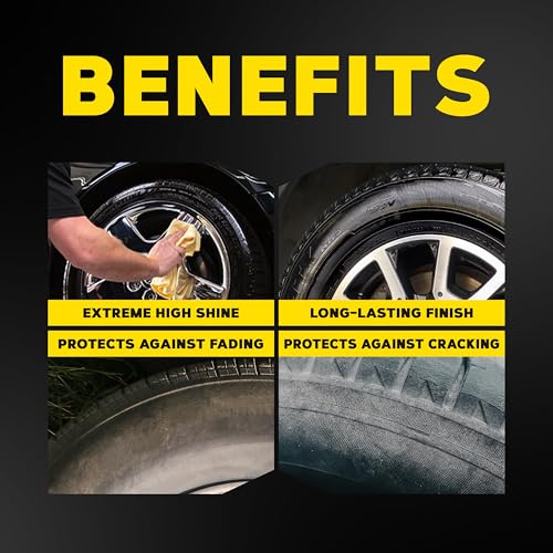 Meguiar's G190315 Ultimate Insane Shine Tire Coating, gives a Finish that Creates a Lasting Wet-Look for a Classic Black Shine, Easy to Use, No Hassle, No Mess, Ultimate Protection, 15 Oz Aerosol Can - Image 4