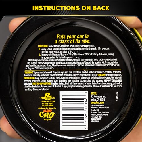 Meguiar's G7014J Gold Class Carnauba Plus Premium Paste Wax, Creates a Deep Dazzling Shine - 11 Oz Container - Image 6