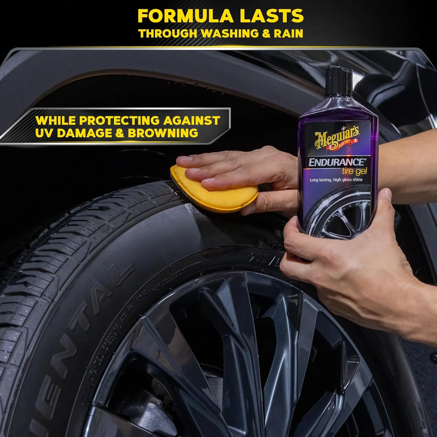 Meguiar's G7516 Endurance Tire Gel, Premium Tire Gel for a Lasting Glossy Shine - 16 Oz Bottle, PURPLE - Image 7