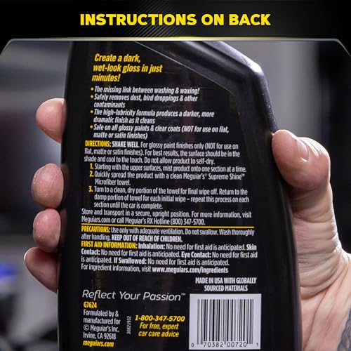 Meguiar's G7624 Gold Class High Gloss Premium Quik Detailer - 24 Oz Spray Bottle - Image 6