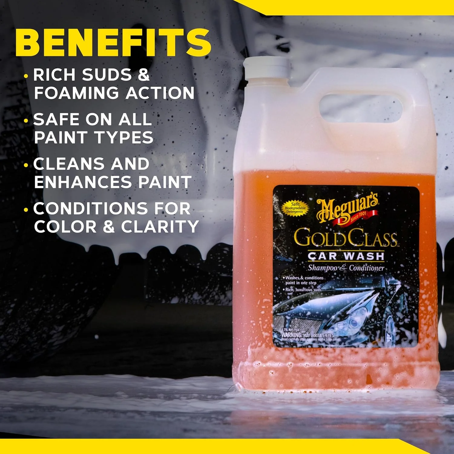 Meguiar's G7101FFP Gold Class Car Wash Foam for Car Cleaning - 1 Gallon, 128 Fl Oz (Pack of 1) - Image 8