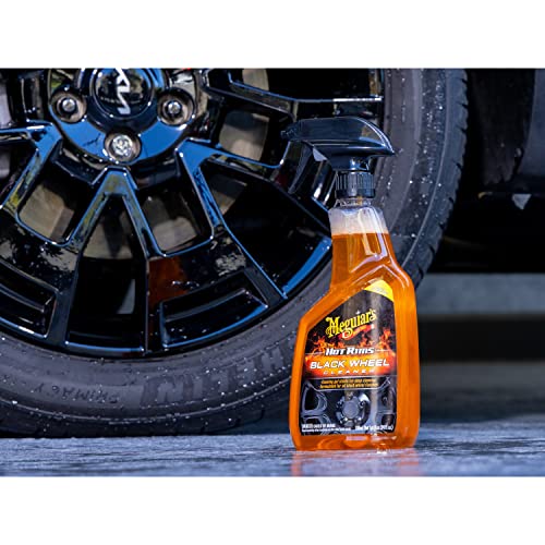 Meguiar's Hot Rims Black Wheel Cleaner, Deep Foaming Gel Specially Formulated to Effectively Clean Matte, Gloss, Satin, and Chrome Black Wheels, 24 Oz Spray Bottle - Image 12