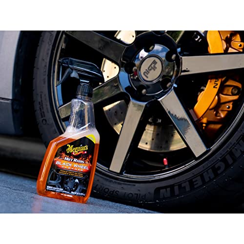 Meguiar's Hot Rims Black Wheel Cleaner, Deep Foaming Gel Specially Formulated to Effectively Clean Matte, Gloss, Satin, and Chrome Black Wheels, 24 Oz Spray Bottle - Image 13