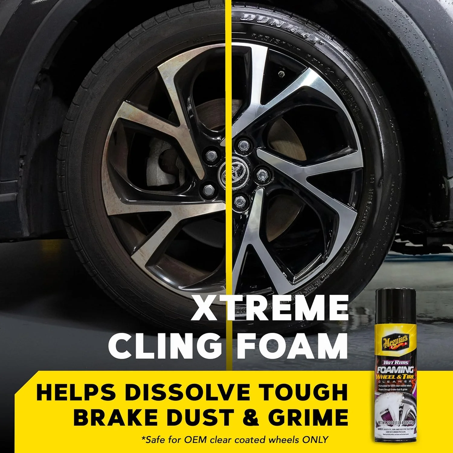 Meguiar's G250320 Hot Rims Foaming Wheel & Tire Cleaner - 20 oz. (Pack of 1) - Image 2