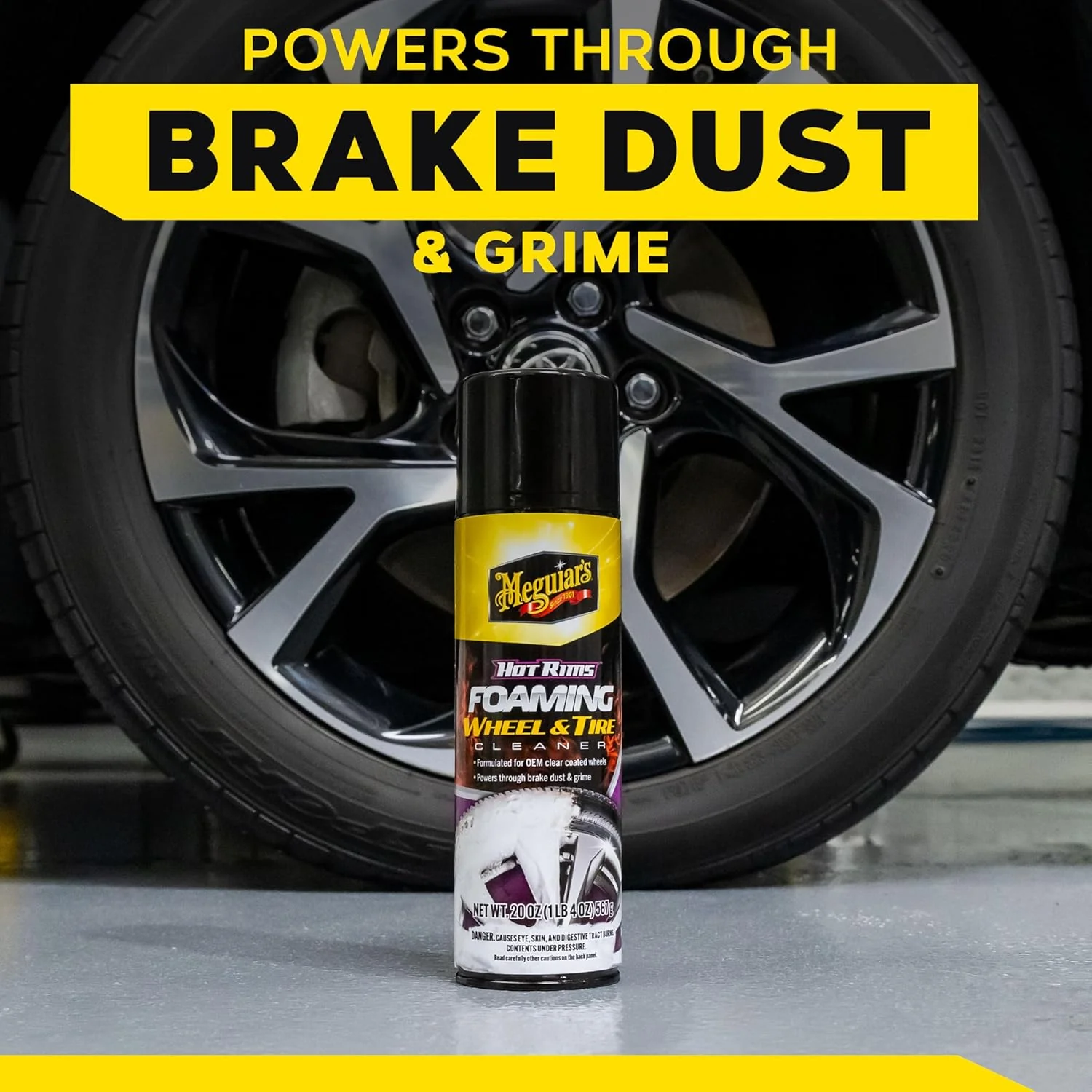 Meguiar's G250320 Hot Rims Foaming Wheel & Tire Cleaner - 20 oz. (Pack of 1) - Image 8