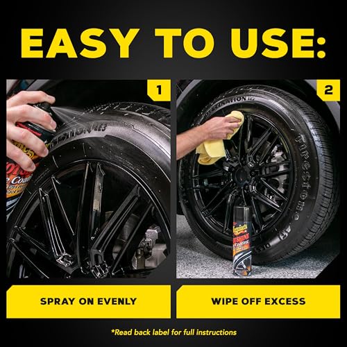 Meguiar's Hot Shine High Gloss Tire Coating - Get Long-Lasting Tire Protection and Glossy Tires with a Wet Look Shine, 15 Oz Aerosol - Image 6